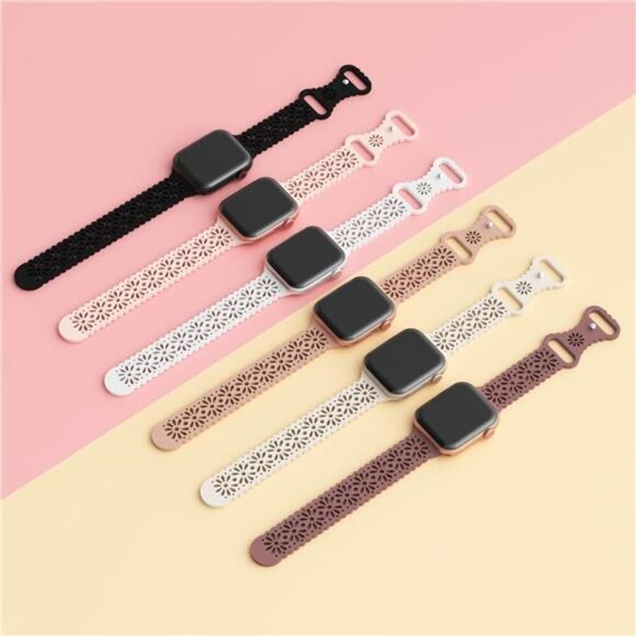 6 Pack Boho Lace Apple Watch Bands - Picture 2 of 6